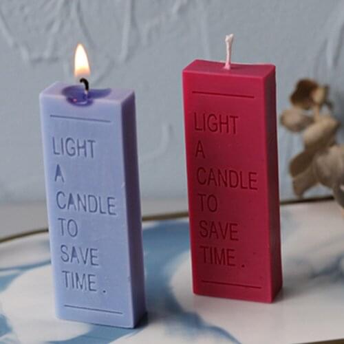 3D Silicone Mold Long Bar Letter Candle Mold Simple Aromatherapy Candle Silicone Mold DIY Candle Making Mold Manufacturer