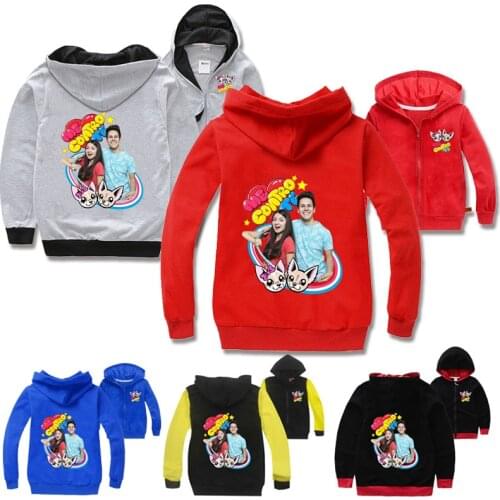 2020 Spring Autumn Baby Boys Cartoon Me Contro Te Print Girl Sweatshirt Children Clothing Casual Hoodies Kids Coat Zipper Jacket