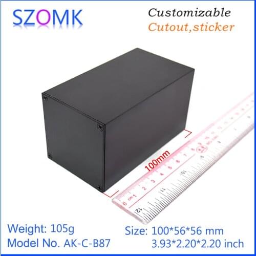 1 piece, 56*56*100mm customizable aluminum extrusion box enclosure for electronics junction box szomk aluminum control housing