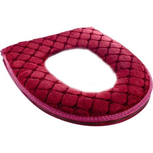1pc Winter Comfortable Toilet Mat Cover 30cm Seat Cushion Pads Warm Thickened Seat Soft Soft Toilet Long Plush Cover Decor L6P0