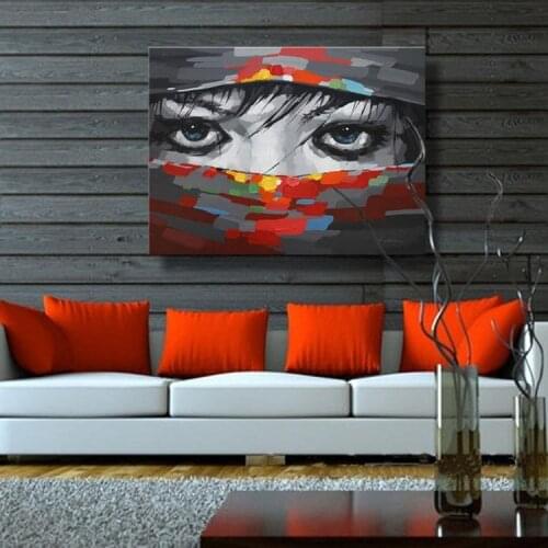 100% Handmade High Quality Heavy Texture Modern Face Oil Painting on Canvas Abstract Wall Art for office Home Decor No Frame