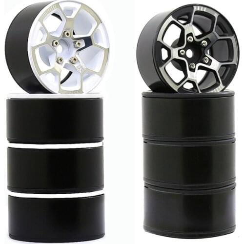 4PCS 1.9 Inch RC Rock Crawler Metal Wheel Rim for 1/10 SCX10 90046 TRX4 RC Car Part