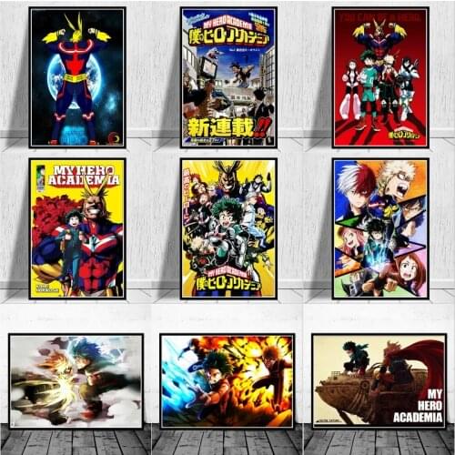 Boku No Hero My Hero Academia Anime Posters and Prints Pictures on The Wall Anime Canvas Painting Art for Home Decoration