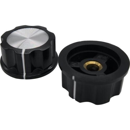 Free shipping 10pcs Hat MF-A04 potentiometer knob WH118/WX050 bakelite knob / copper core inner hole 6mm diameter 33MM