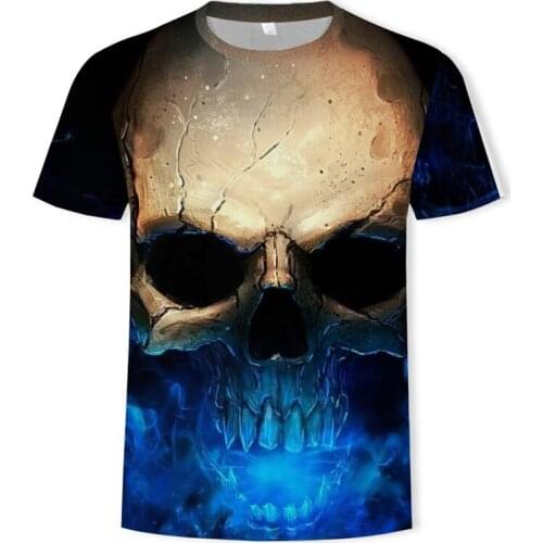 Skull head Animals 3d tshirt Harajuku Groot 3D printing cool T-shirt male / female short-sleeved summer shirt T-shirt T-shirt