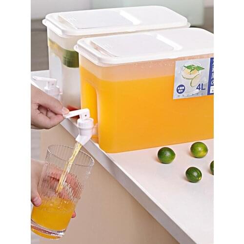 Large Capacity Barrel Beverage Water Dispenser With Faucet Household Drinks Juice Lemonade Fresh Keeping Container For Bar Home