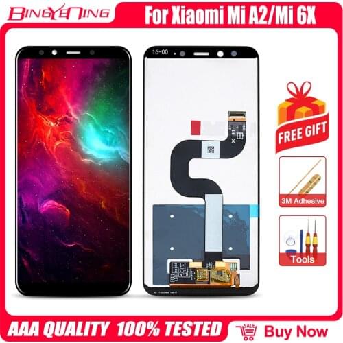 For 5.99" Original xiaomi Mi A2 LCD Screen Display Touch Panel Digitizer For Mi 6X A2 LCD Display Digitizer Replacement Parts
