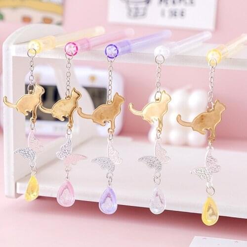 Water Drop Gel Pen Kawaii Stationery Gel Pens Novelty Cute Pens Office Gel Ink Pen Cute Stationary Supplies Office Accessories