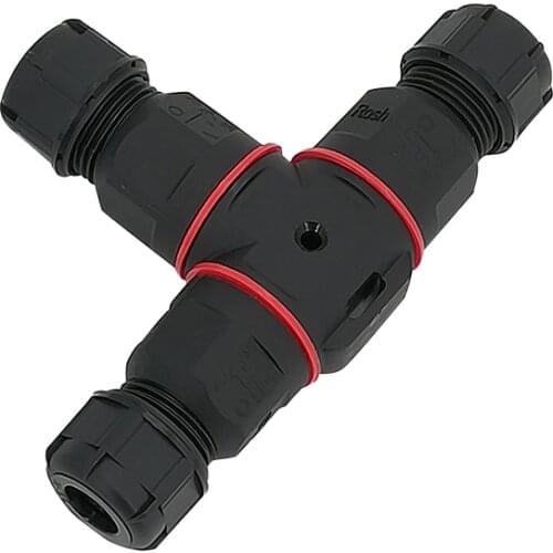 IP68 2 3 4 PIN Led Industrial Electrical Waterproof Connector 2Pin 3Pin 4Pin Cable T Straight Shape Outdoor Lighting Connectors