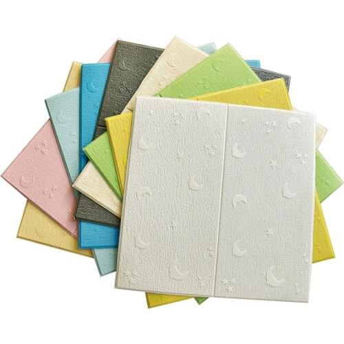 Kindergarden decoration star moon colorful 3d wall papers sticker for kids room