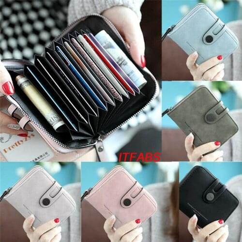 Small Women Zipper Wallet Fashion Lady Solid Coin Pocket Purse Clutch Bag Zipper