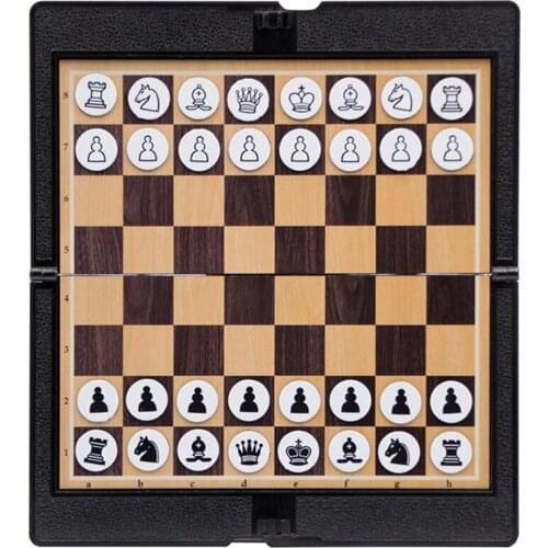 Mini Foldable Magnetic Chess Board Travel Set Portable Board