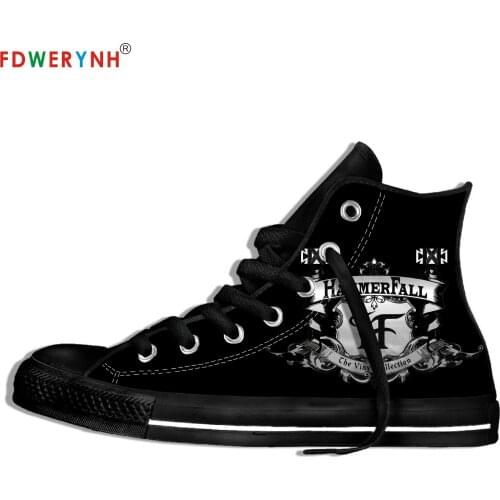 Black Hammer Fall Band Most Influential Metal Bands of All Time Mens Casual Shoes Fashion Cool Street Breathable Canvas Shoes