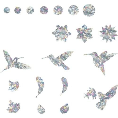 Sticker Stop Birds Flying into Window Decals for Birds Strikes PVC Shape of Rings Circles Birds Strikes Home and Office