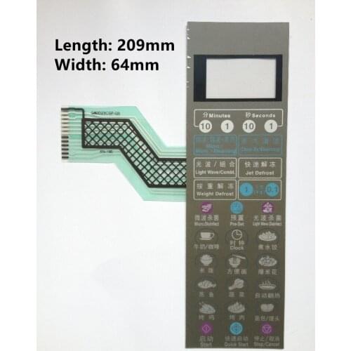 Microwave Oven Panel for Galanz G80F23CN3P-Q5 G80D23CN3P-Q5 Membrane Switch Touch Control Button Replacement Parts