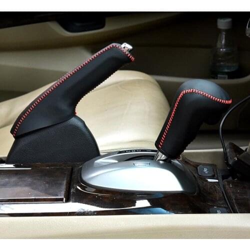 Fit for Honda Accord 2008 2009 2010 2012 Leather Shift Cover Automatic Car Gear Knob Stick Protector Trim