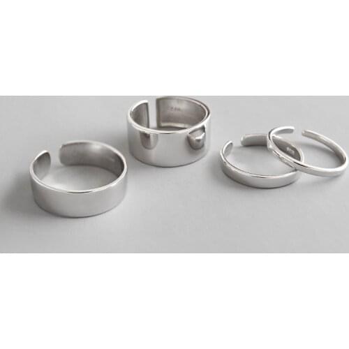 4 Styles 100% 925 sterling silver smooth rings for women fine jewelry, fashion ring best friends gifts silver 925 jewellery