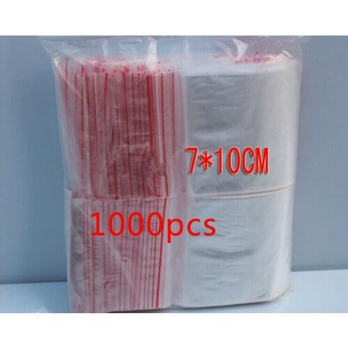 1000PCS 7x10cm transparent travel plastic bag gift packaging bag for necklace/jewelry small ziplock clear self seal bags pe diy