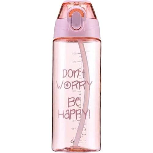 Sippy Cups Green Plastic Portable 450ml 600ml 750ml Large Capacity Creative Multi-Color Outdoor Sports Home Plastic Cup