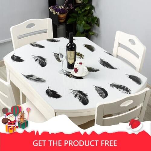 Table coffee table pads colored plastic pvc crystal plate nordic waterproof oil-proof disposable wash ironing tablecloth fr