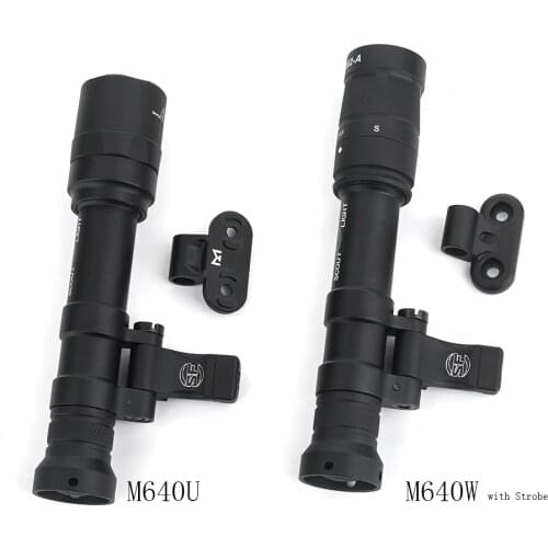Tactical Flashlight Surefir New M640U M640W Scout Light Hunting Softair Weapon Lights with Side Mount Fit Mlok Keymod 20mm Rail