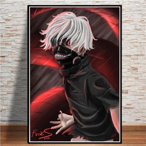 Tokyo Ghoul Colorful Original Design Anime Wall Art Print,50 x 70 cm,No Frame
