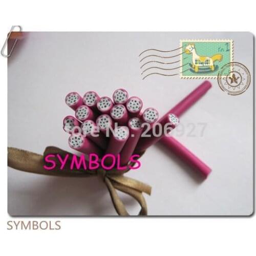 5pcs A-22 5mm Cute Dragon Fruit Fruit Cane Fancy Nail Art Polymer Clay Cane Nail Art Decoration
