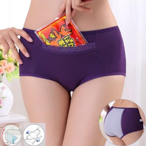 3/5PCS Womens Bamboo Fiber Leak Proof Menstrual Period Pocket Panties Cotton Physiological Underwear Waterproof Briefs Lingerie