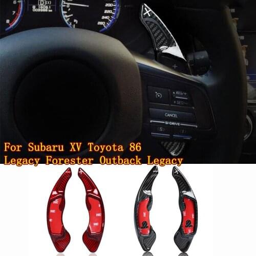 Carbon Fiber Steering Wheel Shift Paddle Extension Shifter For Subaru XV Toyota 86 Legacy Forester Outback Legacy
