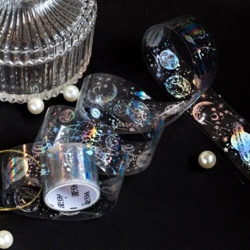 Vintage White Night Flying Series Universe PET Sticker Package DIY Diary Journal Decoration Label Sticker Album Scrapbooking