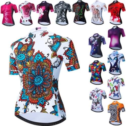 Weimostar Cycling Jersey Women Short Sleeve Road Bike Shirt Maillot Ciclismo Summer Bicycle Clothing Racing Cycle Wear Clothes