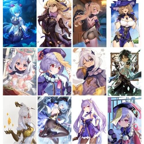 Japanese Anime Girl 5D Diy Diamond Painting Genshin Impact Series Full Square Round Rhinestone Embroidery Wall Art Pictures