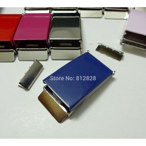 10pcs 1" 25mm #07 Navy Blue Enamel Painted Children Belt Buckles