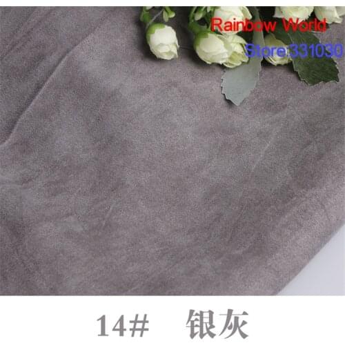 14# gray 1 meter suede nap fabric for DIY Sofa pillow bag colthes overcoat hat shoe material