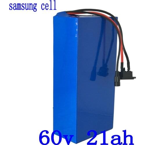 60V electric bike battery 60V 20AH Lithium battery pack 60V 21AH electric scooter battery use samsung cell with 67.2v 5A charger