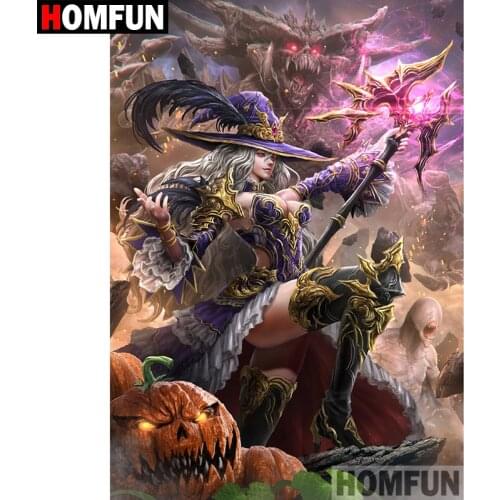 HOMFUN 5D DIY Diamond Painting Full Square/Round Drill "Cartoon warrior" Embroidery Cross Stitch gift Home Decor Gift A09329