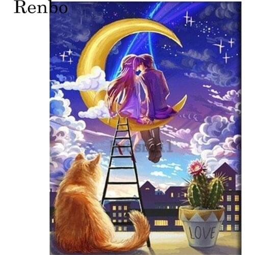 5d diy diamond painting Couple First Love full square round diamond crystal painting diamond embroidery Valentines Day Gift