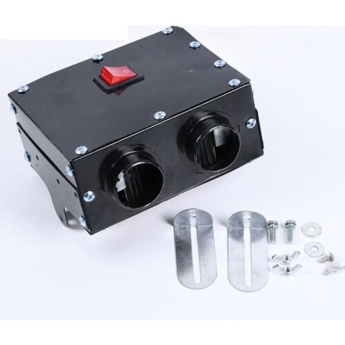 12V 600w Hole Car Heater Tungsten Heater 2 Air Outlet 2 Cooling Fan Used For Defrost Demist Deicing Instant Heating