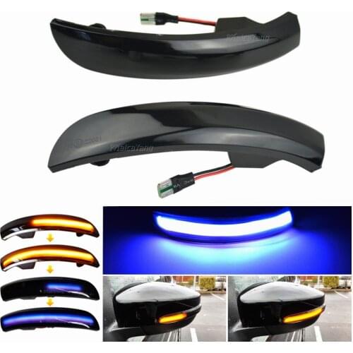 For Ford Escape Kuga II EcoSport 13-19 Focus MK3 SE ST RS US C-Max Side Mirror LED Dynamic Turn Signal Light Lamp Car Accessorie