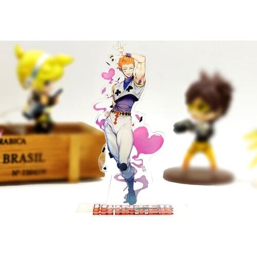 Love Thank you HUNTER × HUNTER Hisoka acrylic stand figure model double-side plate holder cake topper anime cool
