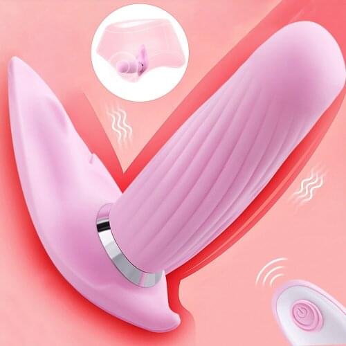 Dildo Vibrator Telescopic Vibrating Wireless Remote Wearable Butterfly Panty Vibrator Adult Sex Toy for Women G Spot Stimulator