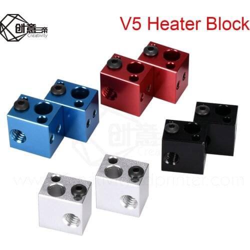 E3D V6 Heating Block 3D Printer Parts Hotend Thermistor and Thermocouple Heater Block Accessories V5 j-head Aluminium heat block