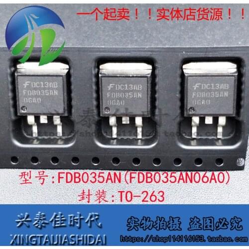 Original new 5pcs/ FDB035AN FDB035AN06A0 80A/60V TO-263