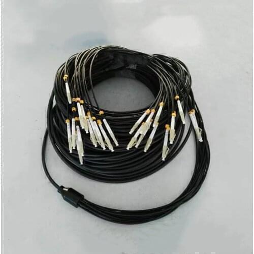 40M 12 cores TPU Patchcord 50/125um MM waterproof LC SC FC multimode Armored fiber patch lead Outdoor FTTA jumper 12C 6.0mm
