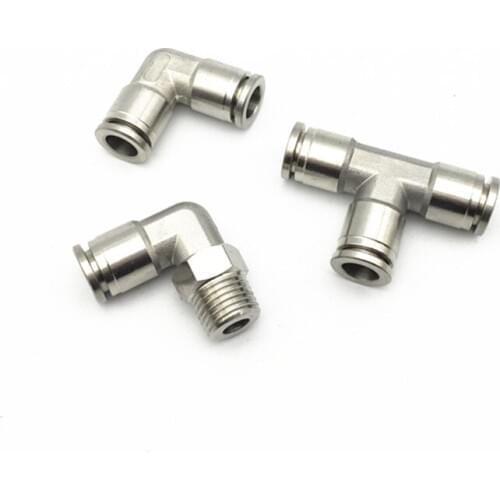 1 piece Pneumatic fittings quick push in connector 304 stainless steel High-quality coupler 6mm 8mm