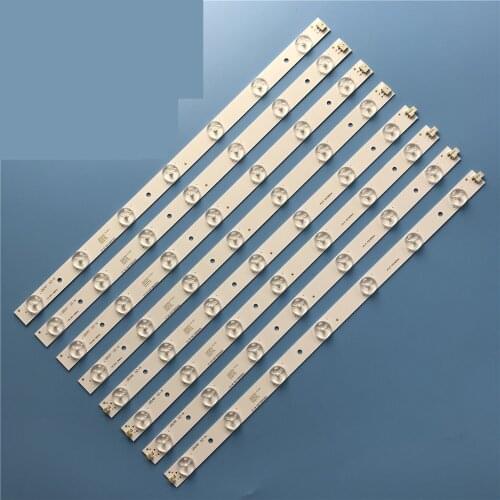 1SET=8PCS LED Backlight Strip Bar 7+7 Lamp For 180-W00-390000H IC-B-HWT39D060L IC-B-HWT39D060R V390HJ1-P02 T390HVN01.0