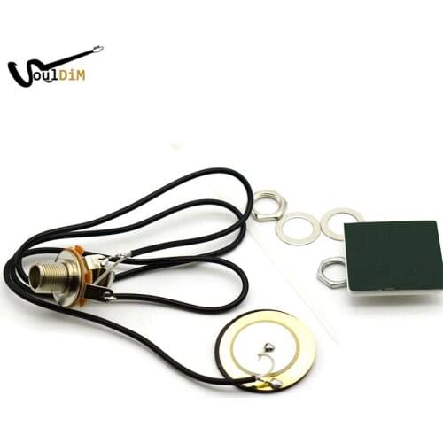 18pcs Buzzer Guitar Pickup Transducer Prewired with 6.35mm Output for Acoustic Guitar Ukulele Cigar Box Guitar