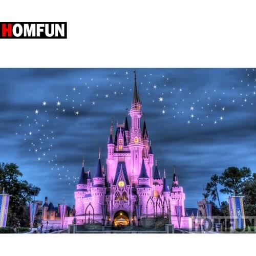 HOMFUN Full Square/Round Drill 5D DIY Diamond Painting "House landscape" Embroidery Cross Stitch 5D Home Decor Gift A08905