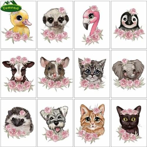 DIY Diamond Painting Cross Stitch Woodland Elephant Full Square Diamond Embroidery Animal Cat Mosaic Childrens Room Wall Decor