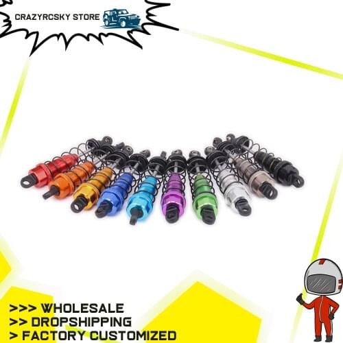 2PCS Aluminum Front Shock Absorber Oil Filled Type Length Adjustable For Rc Hobby Model Car 1/10 Kyosho Optima 4Wd Hopup Parts